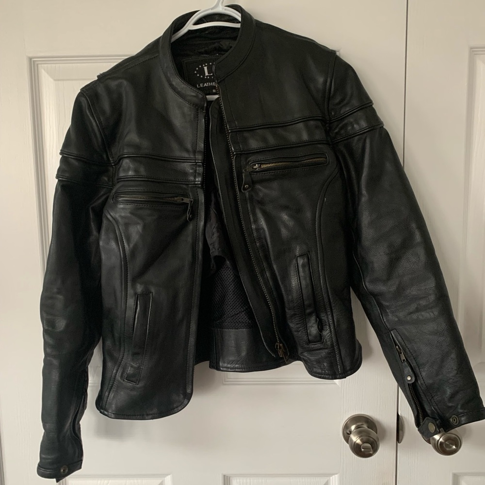 💯💕Leather motorcycle jacket